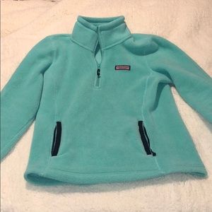 Vineyard Vines Teal Fleece Pullover
